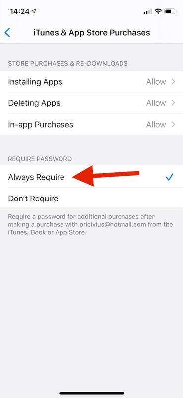 Jak wyłączyć zakupy w aplikacji na iPhonie: Wymagaj hasła